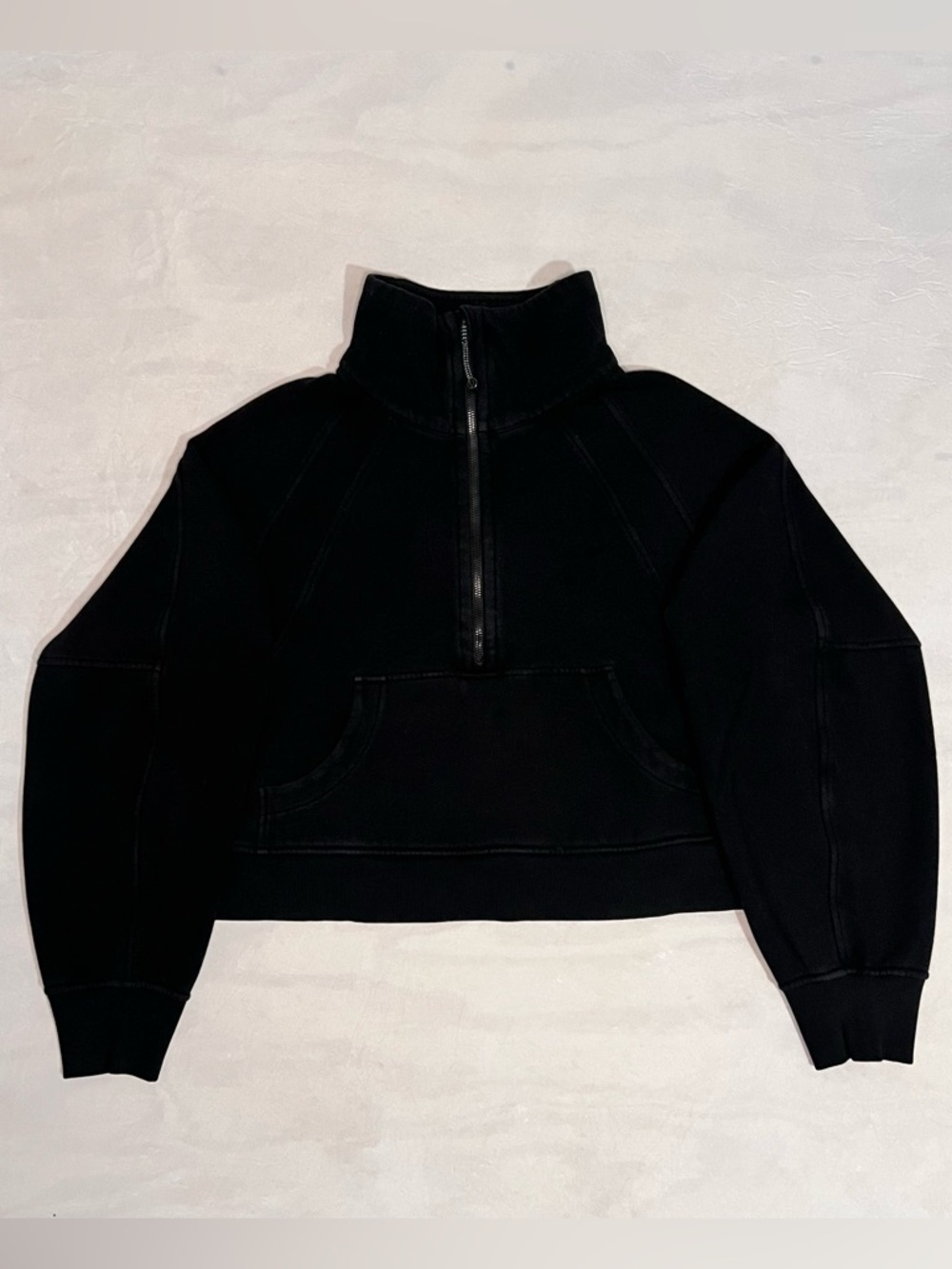 Lululemon Scuba Oversized Funnel Neck Cropped Half Zip Sweatshirt Size M/L